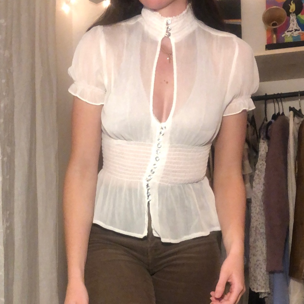 White collared blouse